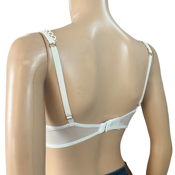 Victorias Secret Push Up Without Padding Bra Lace Underwired Sheer - Picture 4 of 8